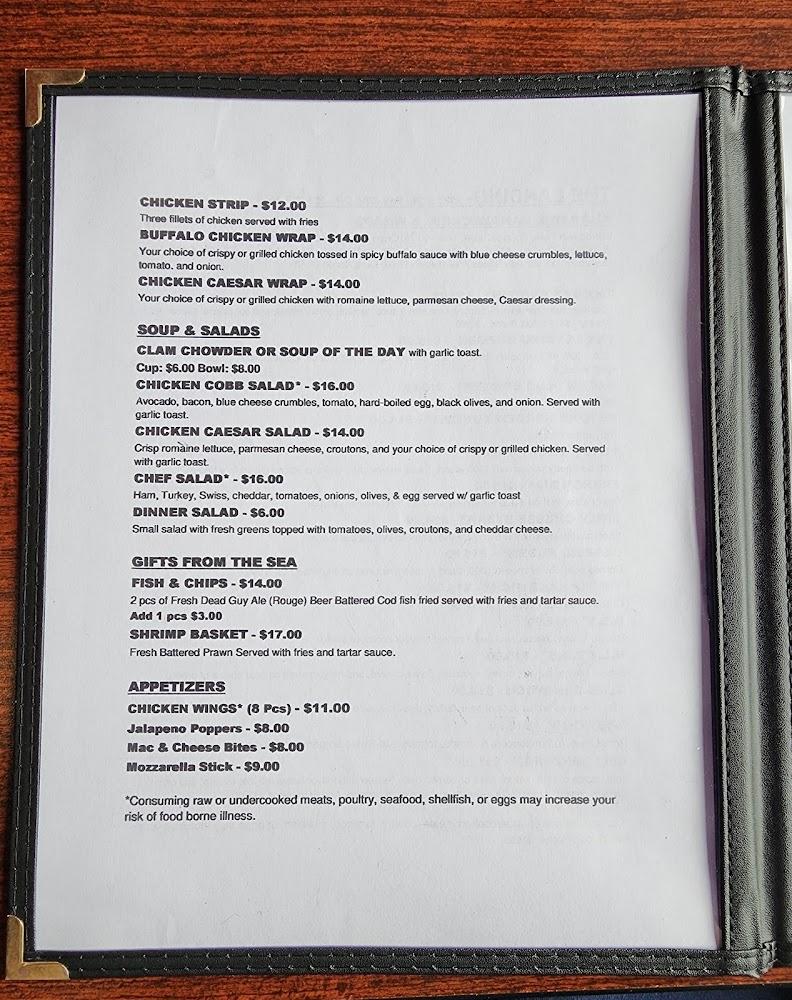 The Landing Restaurant & Lounge Menu image 2