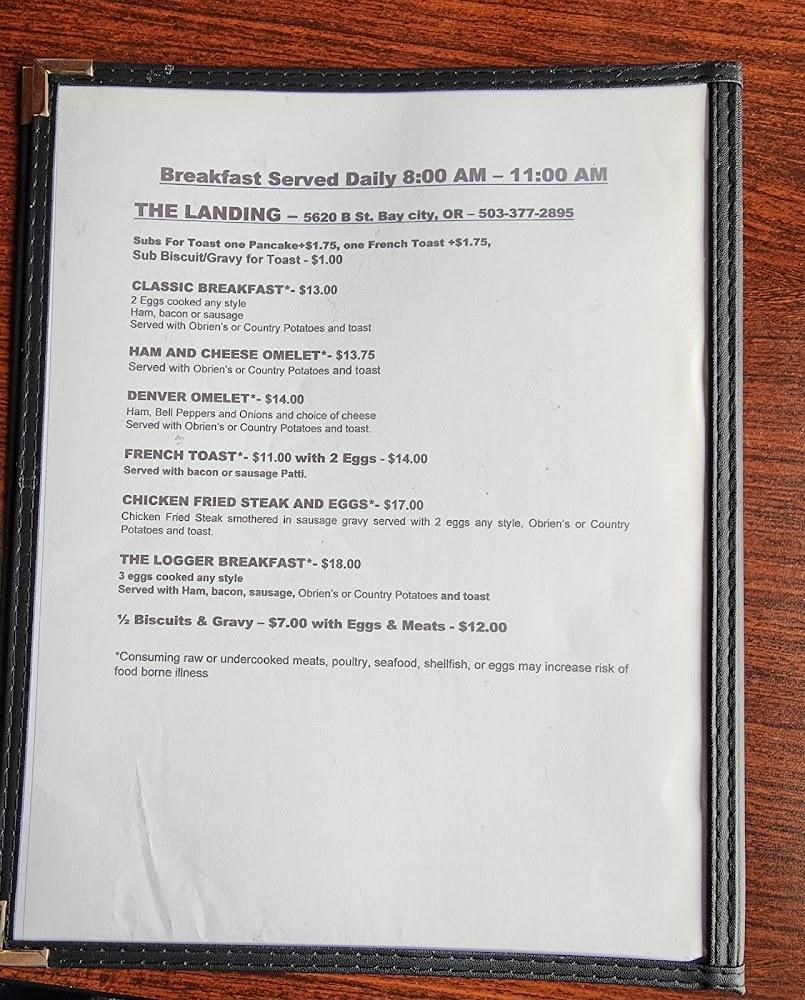 The Landing Restaurant & Lounge Menu image 4